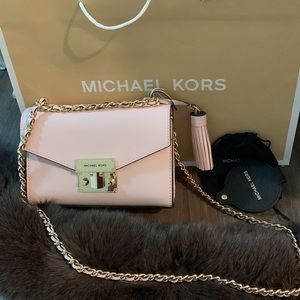 Michael Kors Rose Small Crossbody Shoulder Flap Bag